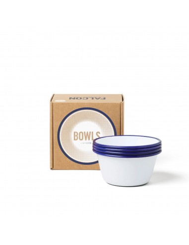 Enamel Bowls - Blue (Set of 4) soldes