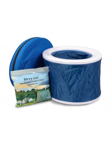 Portable collapsible toilet (Blue) - Bivvy Loo solde