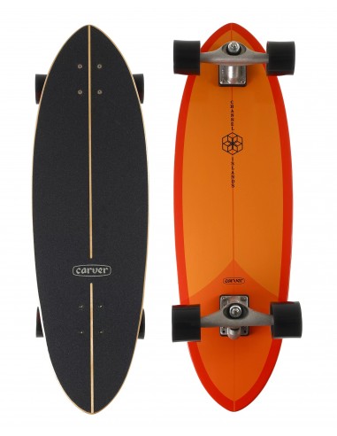 Carver x Channel Islands CX 31.75" Mid Orange Surfskate Complete pas cher 