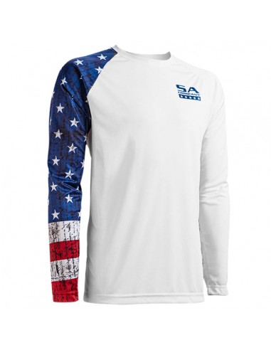 Performance Long Sleeve Shirt | White | American Comparez plus de prix