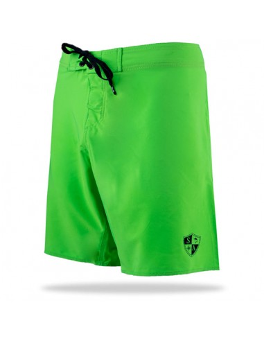 Board Shorts | Solid Neon Green | Black SA Shield de France