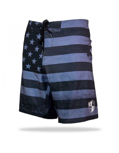 Board Shorts | Blackout American Flag | Silver SA Shield l'évolution des habitudes 