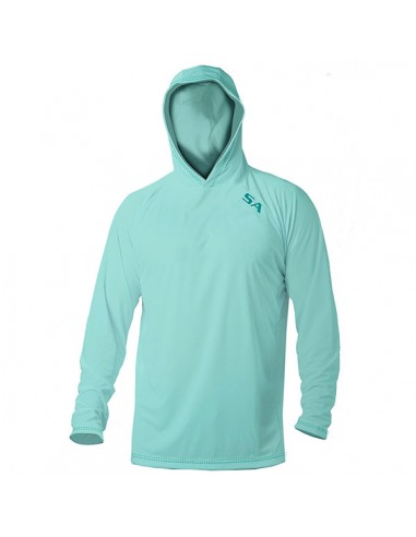 Hooded Performance Long Sleeve Shirt | Mint | SA Logo commande en ligne