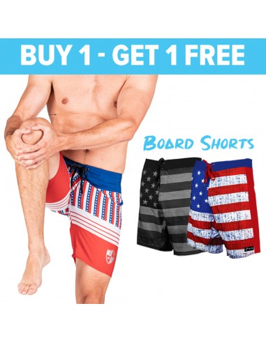 BUY 1 PAIR OF BOARD SHORTS, GET 1 FREE | PICK YOUR PACK pas cher