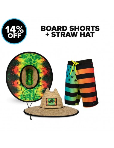 BOARD SHORT + STRAW HAT meilleur choix