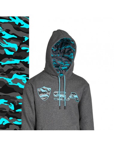 Classic Lined Hoodie | Aqua Military Camo français