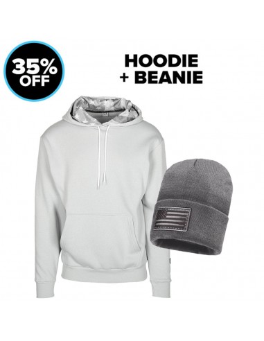 Hoodie + Beanie rembourrage situé sous