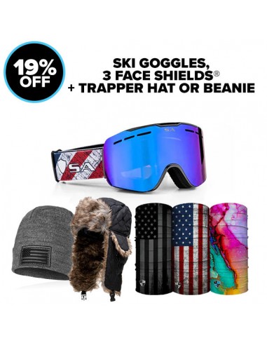 Ski Goggle + Trapper Hat or Beanie + 3 Face Shields® vous aussi creer 