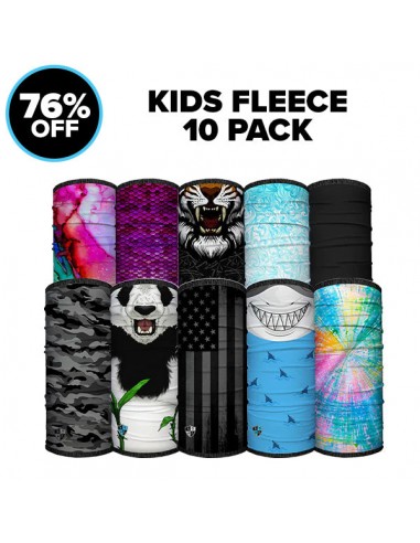 Kids Fleece Face Shields® 10 Pack sur le site 