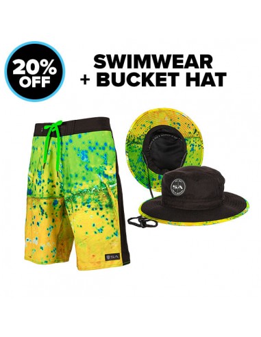 Swimwear + Bucket Hat suggérées chez