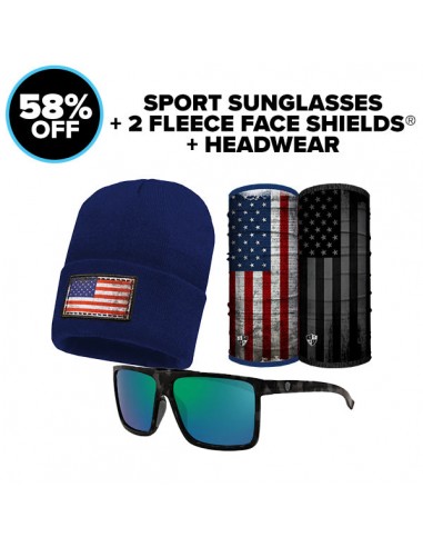 Sports Sunglasses + Headwear + 2 Fleece | FREE Strap le des métaux précieux