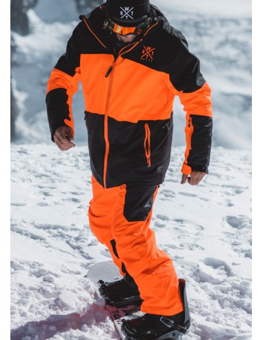 Pantalon de ski Gostt - Orange Fluo & Gris Foncé outlet