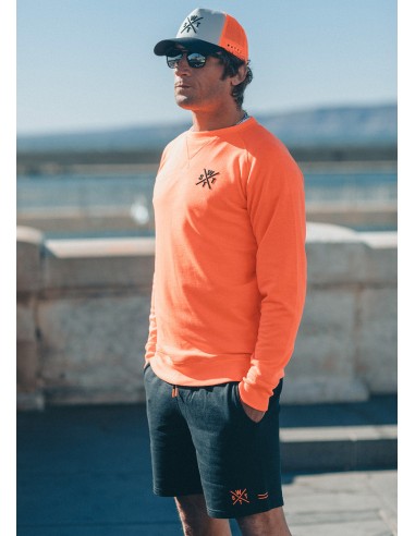 Sweat col rond Switch - Orange Fluo plus qu'un jeu 