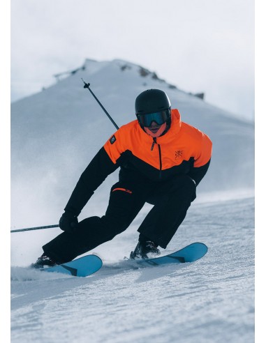 Veste de ski Storm - Noir & Orange Fluo sur le site 