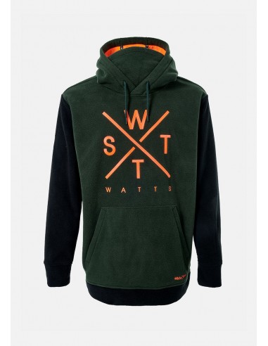 Sweat Polaire X-Track - Vert Sapin & Orange Fluo En savoir plus